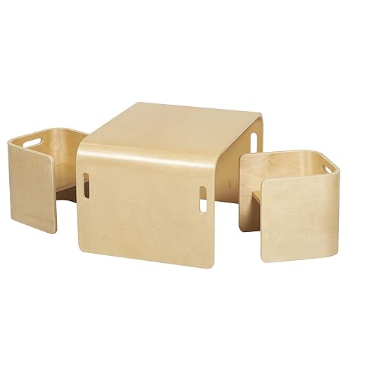 ECR4Kids Bentwood Multipurpose Table and Chair Set, Kids Furniture by ECR4Kids