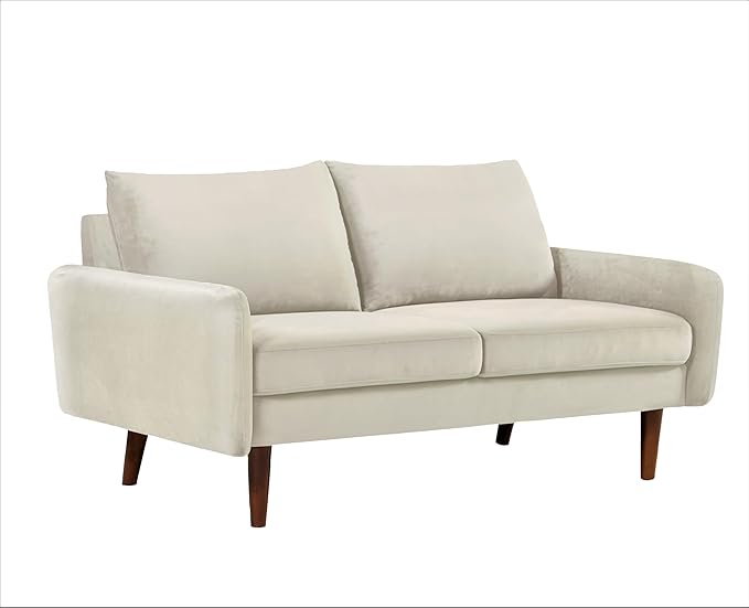 Container Furniture Direct Kent Velvet Loveseat Sofa - Image 7