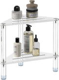Acrylic Corner Shower Stool for Shaving Legs 11.42" D X 11.42" W X 14.37" H by GOIOOIA