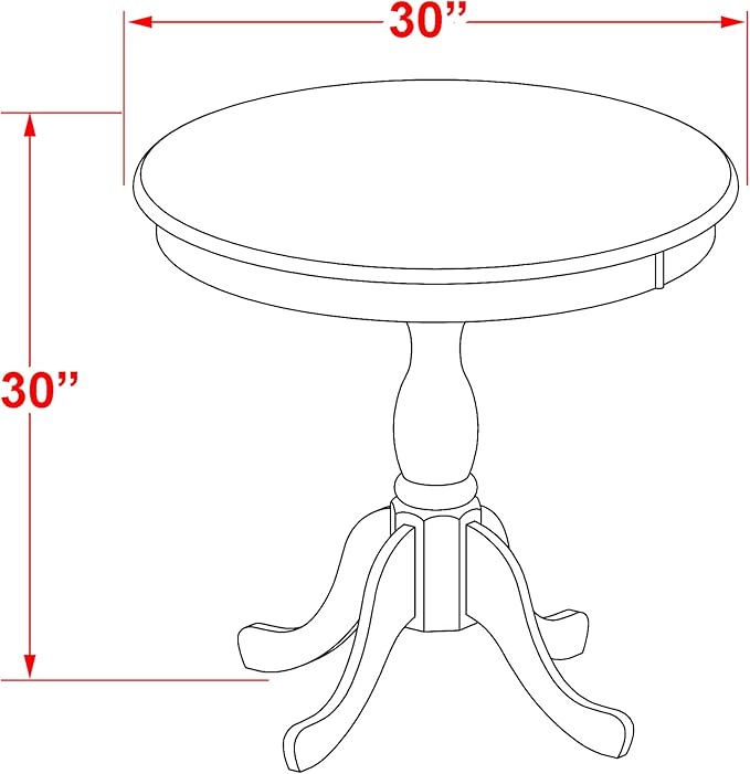 East West Furniture ESLA3-BCH-47 3 Piece Modern Dining Table Set Contains a - Image 9