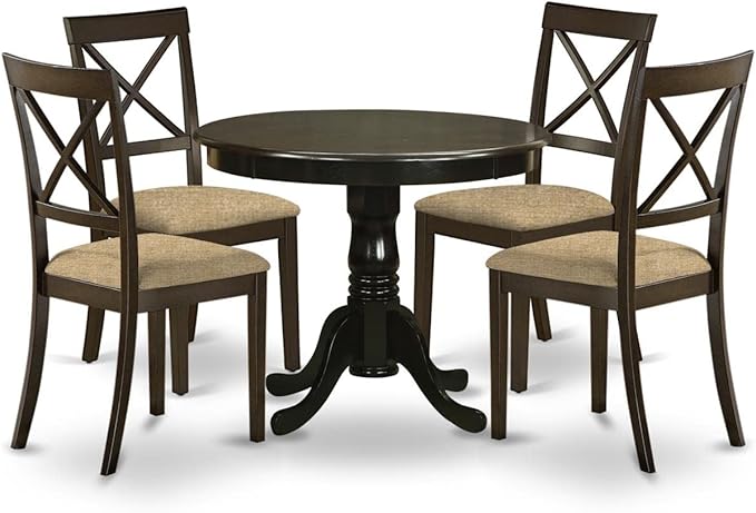East West Furniture HLBO5-CAP-C 5 Piece Dining Room Furniture Set Includes a by EastWestFurniture