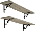 DINZI LVJ Long Wall Shelves, 23.6 Inch Large Floating Shelves Set of 2 by DINZILVJ