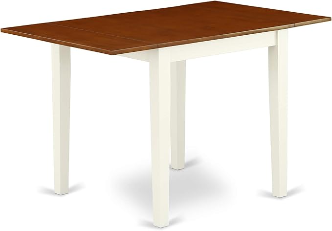 East West Furniture NDAV3-WHI-W 3 Piece Dinette Set - Image 3