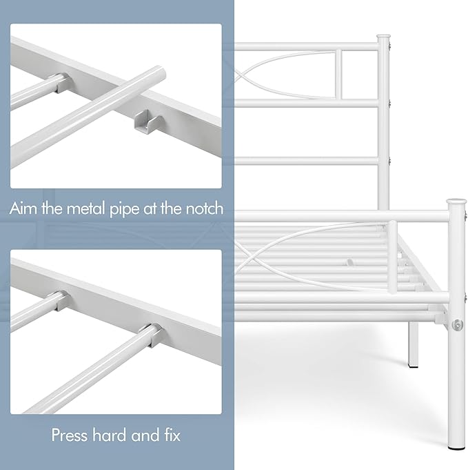 Yaheetech Metal Twin Size Bed Frame, Platform Bed Frame, Mattress Foundation - Image 7