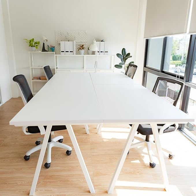 Kaboon White Table Top 23.62" D x 55" W, Solid One-Piece Desktop, Universal - Image 8