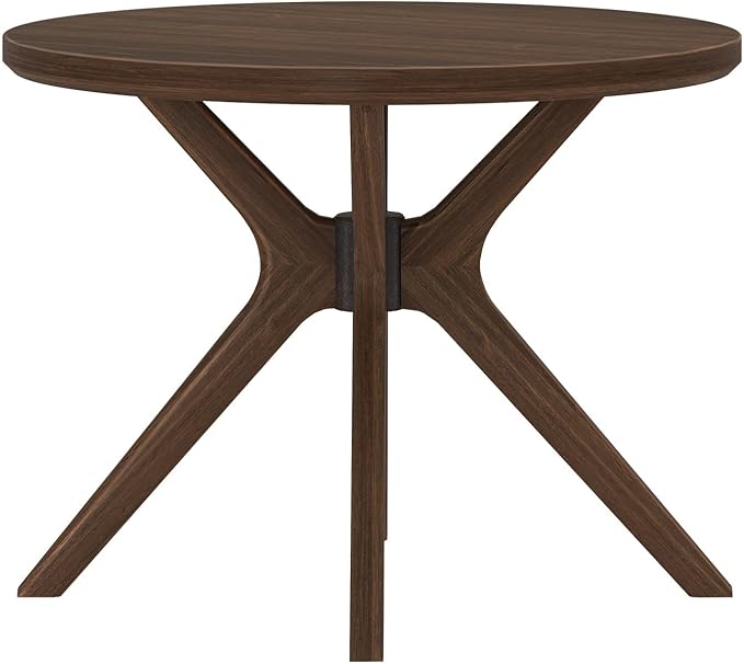 Plank+Beam Verso Round Dining Table, 38 Inch Solid Walnut Kitchen & Dining Room - Image 4