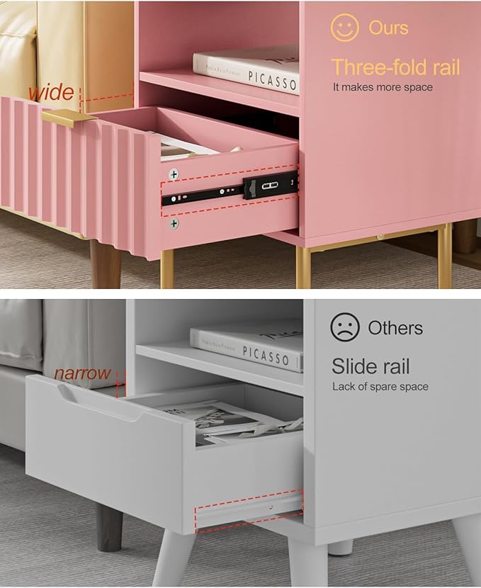Nightstand, Modern Bedside Table - Image 5