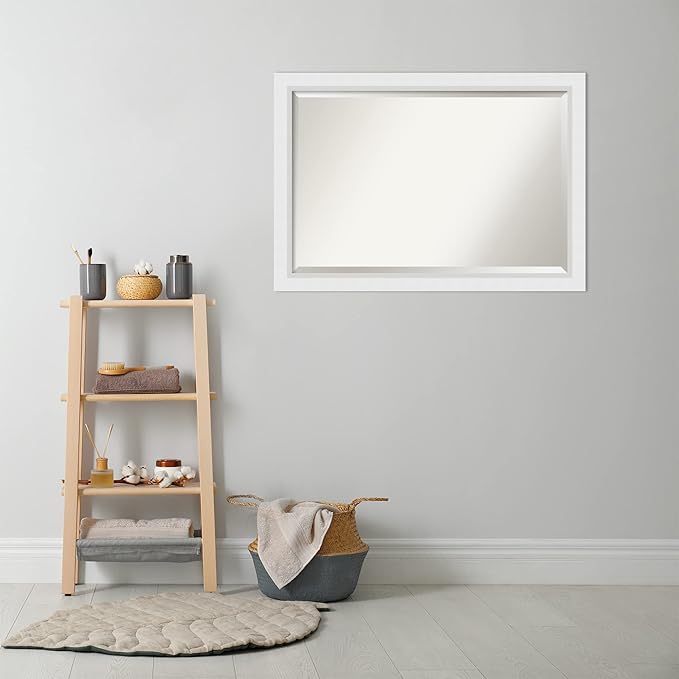 Amanti Art White Bathroom Mirror - Image 6