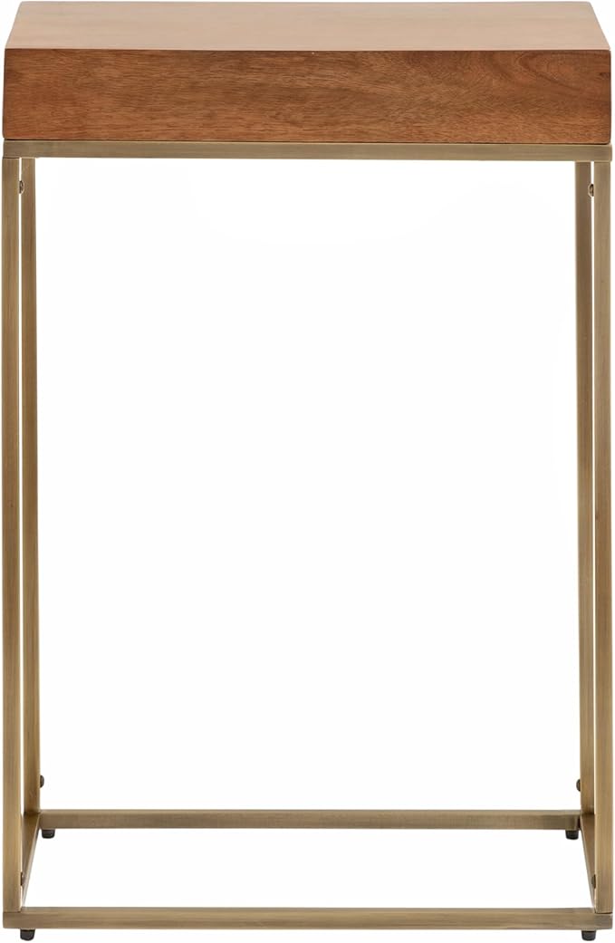 Kate and Laurel Karlsen Mid-Century Wood and Metal Narrow Side Table; 16 x 24 x - Image 8