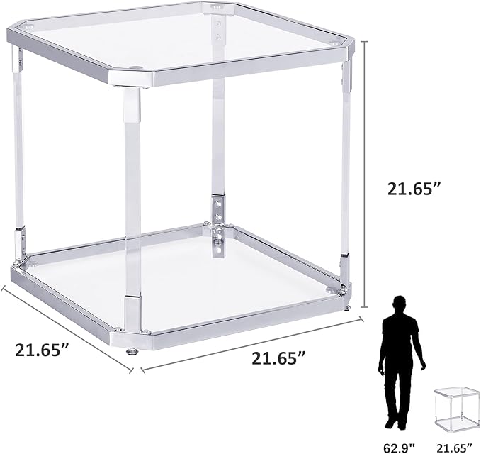 Glass Top Side Table - Image 2