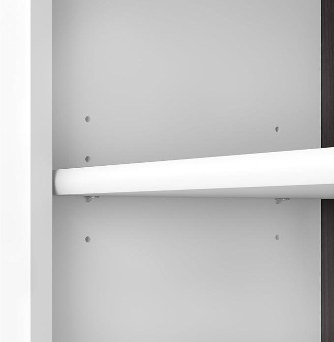 Bush Furniture Somerset 5 Shelf Bookcase in Storm Gray, Tall Bookshelf - Image 6