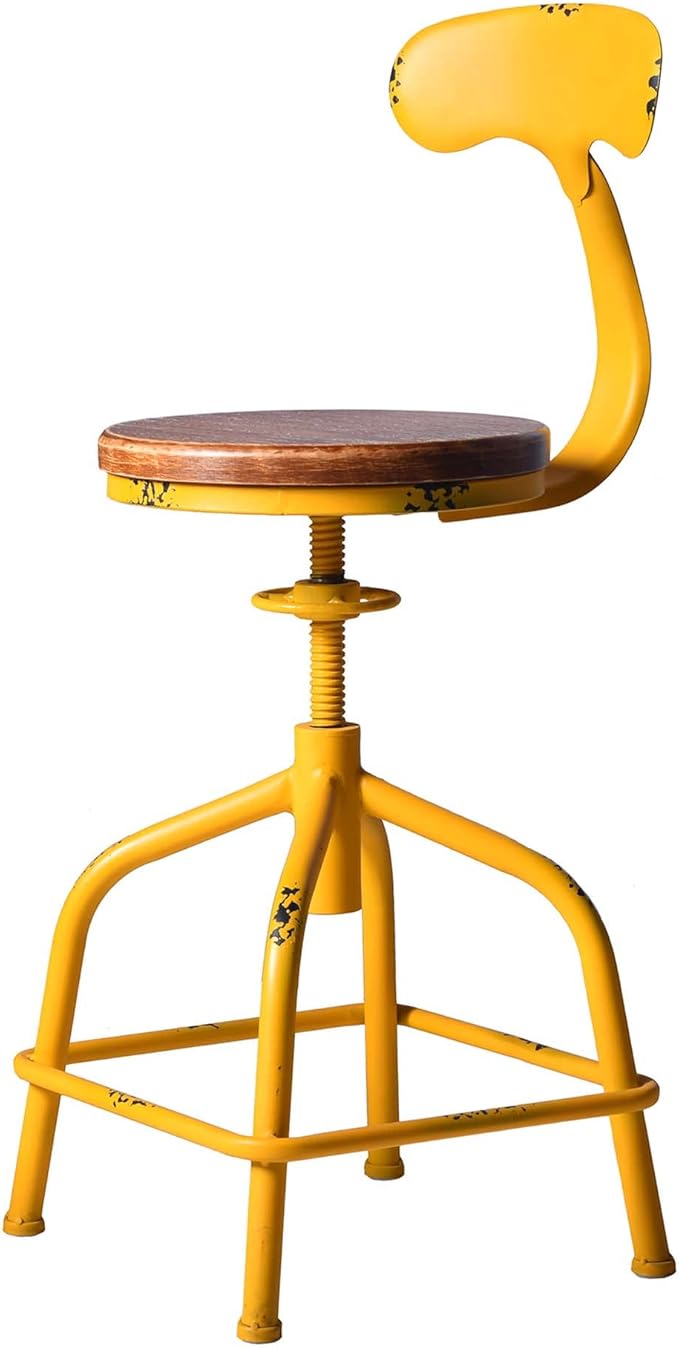 Topower Farmhouse Kitchen Stool, Industrial Counter Stool, Kitchen Deco Round - Image 5