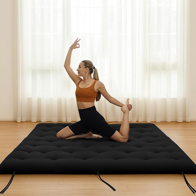 Syrinx Japanese Floor Futon Mattress, Foldable Tatami Sleeping Pad by Syrinx