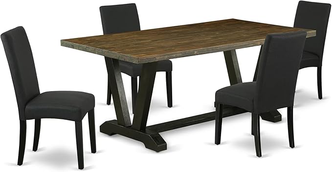East West Furniture V677DR124-5 5 Piece Dining Room Table Set Includes a by EastWestFurniture