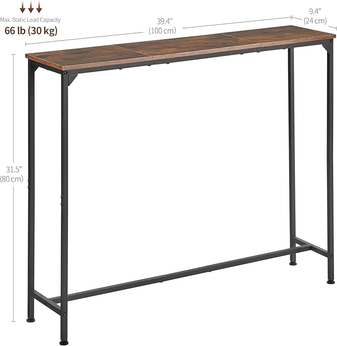 Console Table, Narrow Entryway Table, Thin Sofa Table, Behind Couch Table - Image 3
