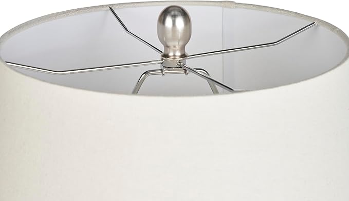 Nourison Home 23" Distressed Cream/Beige Rustic Ceramic Jar Table Lamp - Image 7