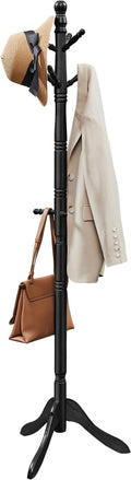 VASAGLE Solid Wood Coat Rack and Stand, Free Standing Hall Coat Tree by VASAGLEbySONGMICSHOME