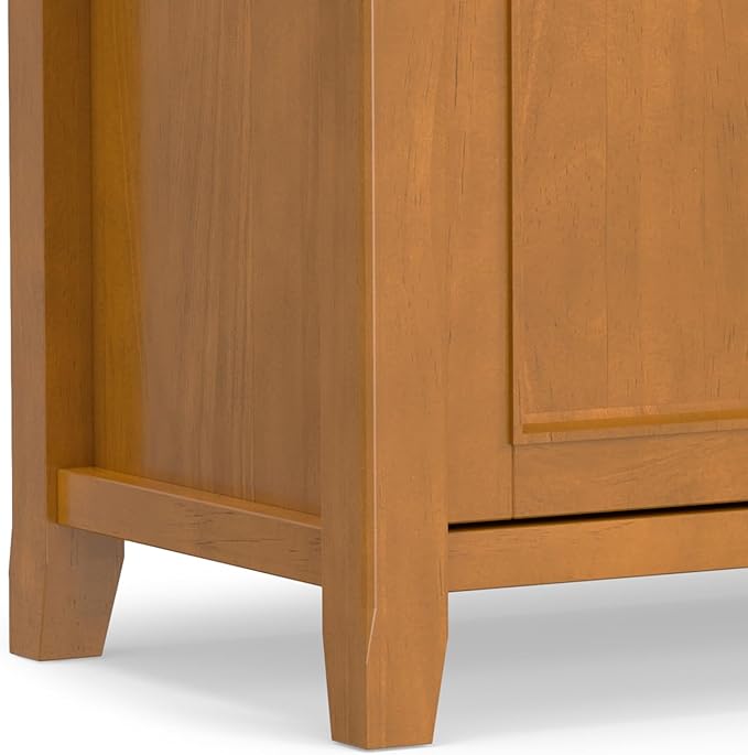 SIMPLIHOME Amherst 54-inch Wide Solid Wood TV Stand in Light Golden Brown - Image 11