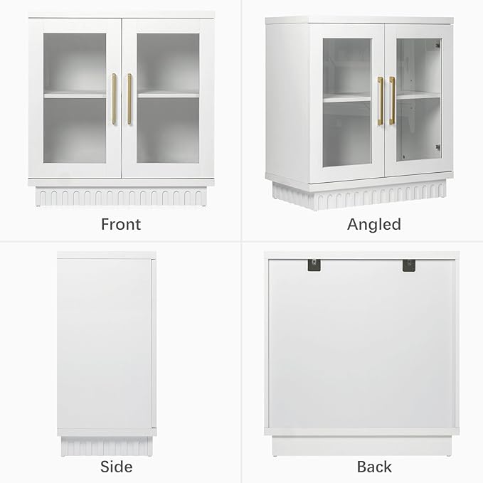 Buffet Cabinet with Storage, Sideboard Buffet with Glass Doors, Cupboard - Image 9
