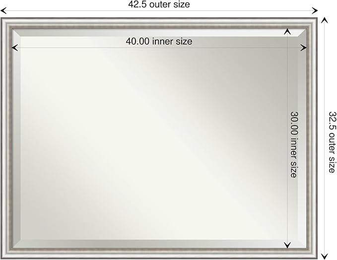 Amanti Art Silver Bathroom Mirror - Image 4