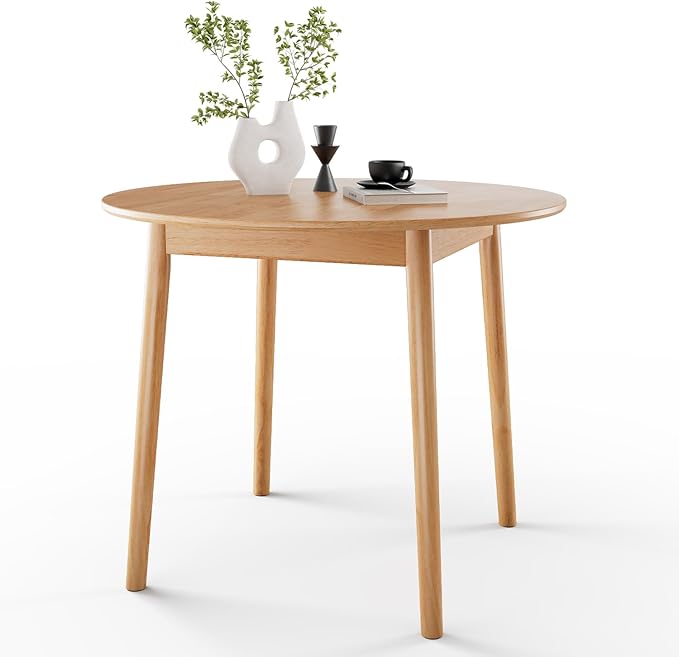DELAVIN 31.5" Solid Wood Round Dining Table by DELAVIN