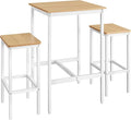 VASAGLE Bar Table and Chairs Set, Square Table by VASAGLEbySONGMICSHOME