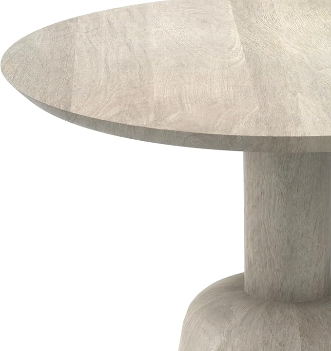 SIMPLIHOME Finchley Solid Mango Wood 18 inch Wide Round Contemporary Side Table - Image 7