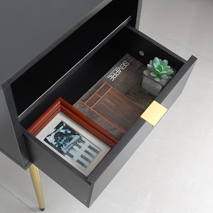 Cloud Space Mid Century Modern Nightstand, Versatile Wood Side End Table - Image 3
