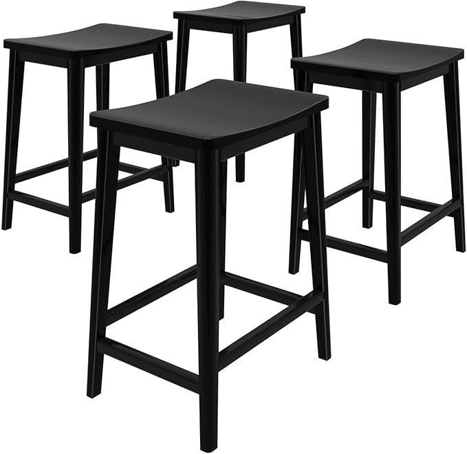 Plank+Beam Smythe Counter Stool, Sturdy Wood Modern Kitchen Counter Height Stool - Image 3