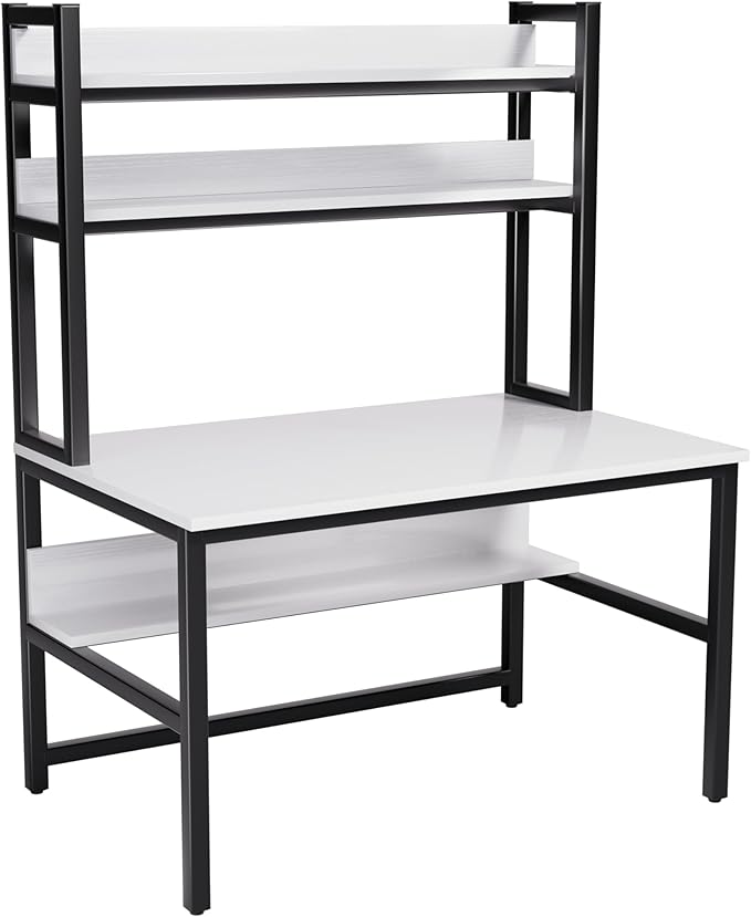 Aquzee Computer Desk with Shelves, Home Office Desk - Image 7