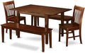 East West Furniture PSNO5C-MAH-W 5 Piece Kitchen Table & Chairs Set Includes a by EastWestFurniture