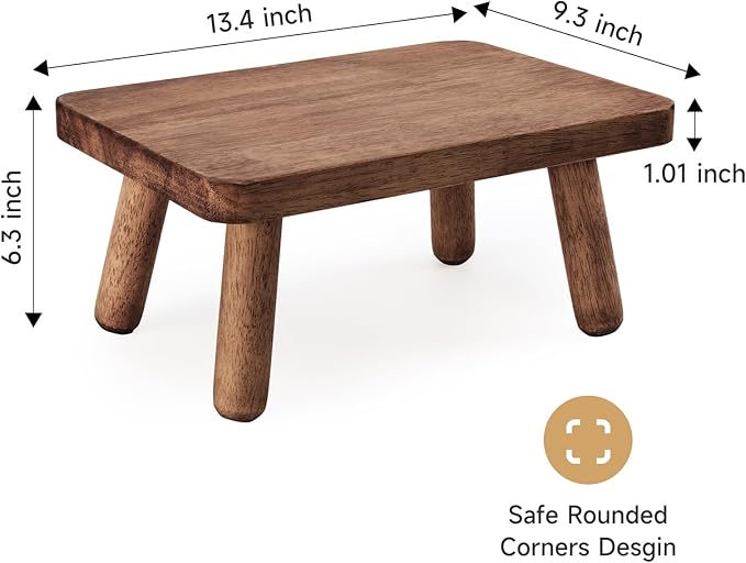 Wooden Step Stool for Adults Office's Step Stool Heavry Duty Stepping Stools - Image 2
