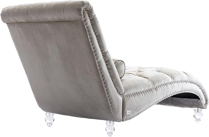 HomSof Modern Armless Velvet Chaise Lounge Indoor Chair - Image 9