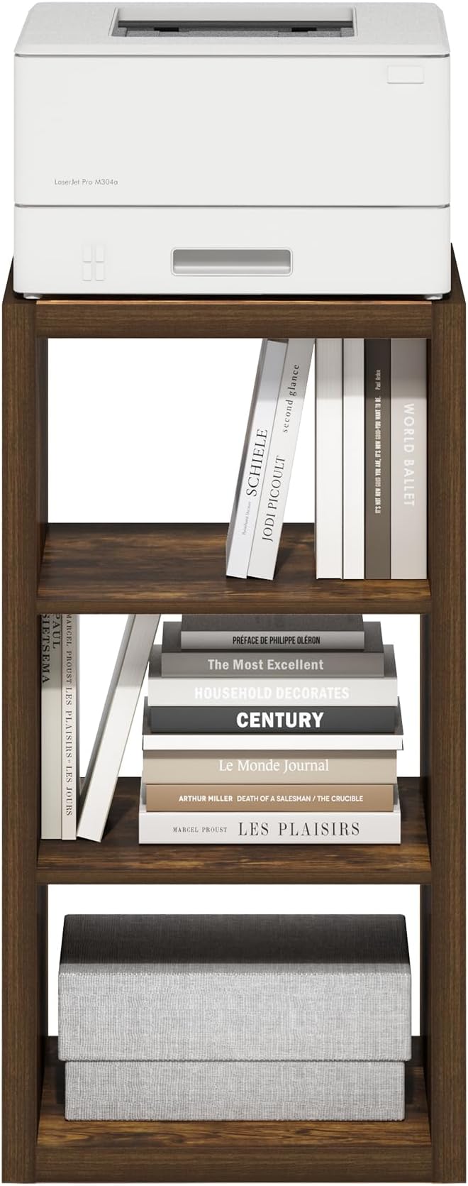 Furinno Cubicle Open Back Decorative Cube Storage Organizer, Amber Pine - Image 7