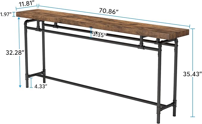 Tribesigns Console Table, 70.9 Inches Extra Long Sofa Table - Image 2