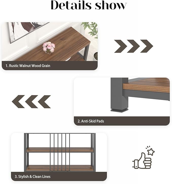 FOLUBAN Console Table for Entryway, Narrow Sofa Table - Image 6