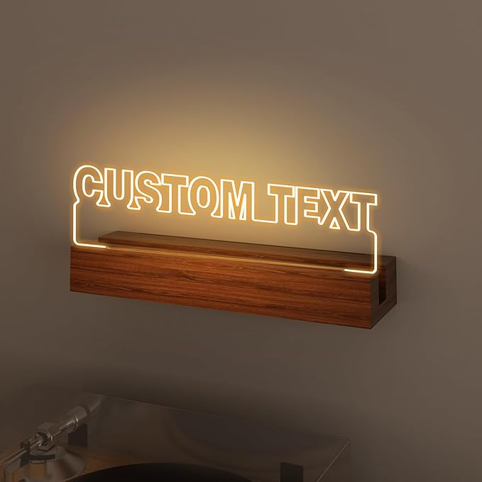 Customized Vinyl Record Stand, Light up Record Holder, Wooden Acrylic Display - Image 2