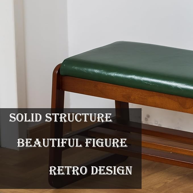 latifolia Solid Wood Bench, Entryway Shoe Bench - Image 7