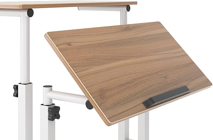 soges 23.6inches Height Adjustable Desk Laptop Desk on The Wheels, Rolling - Image 7