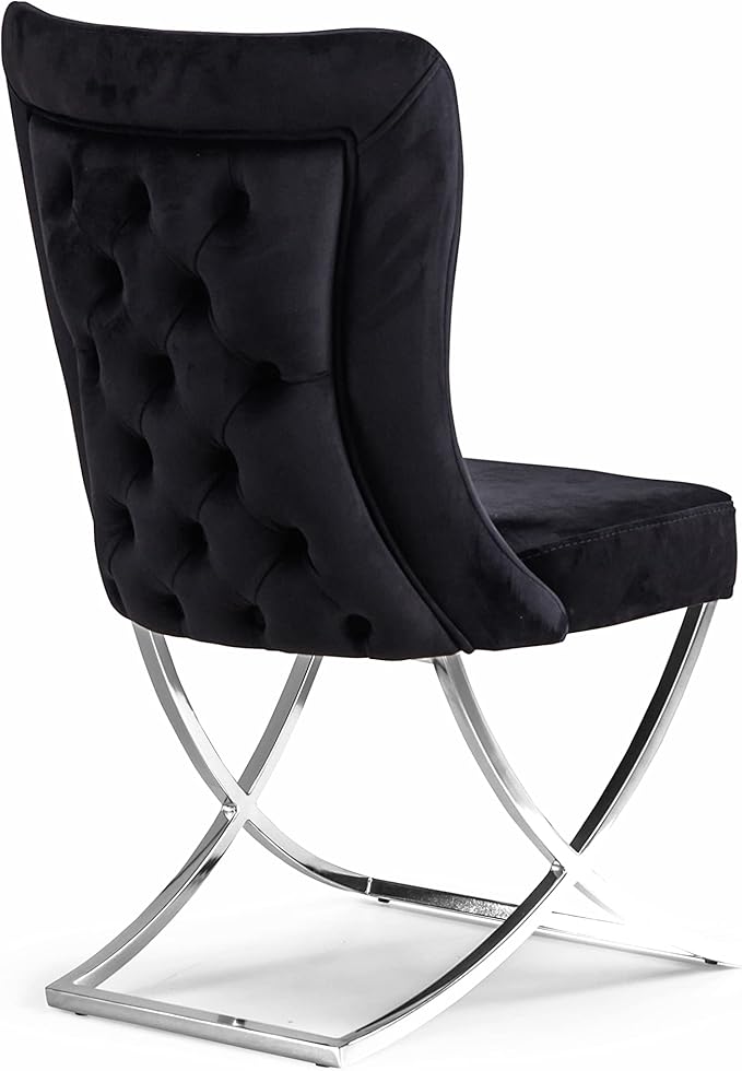 Ottomanson Royal Dining Chairs Set of 2 – Upholstered Tufted Microfiber - Image 6