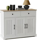 Farmhouse Large Buffet Sideboard Storage Cabinet 42 Inch by Unknown