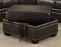 AC Pacific Louis Collection Traditional Upholstered Leather Living Room Piece by ACPacific