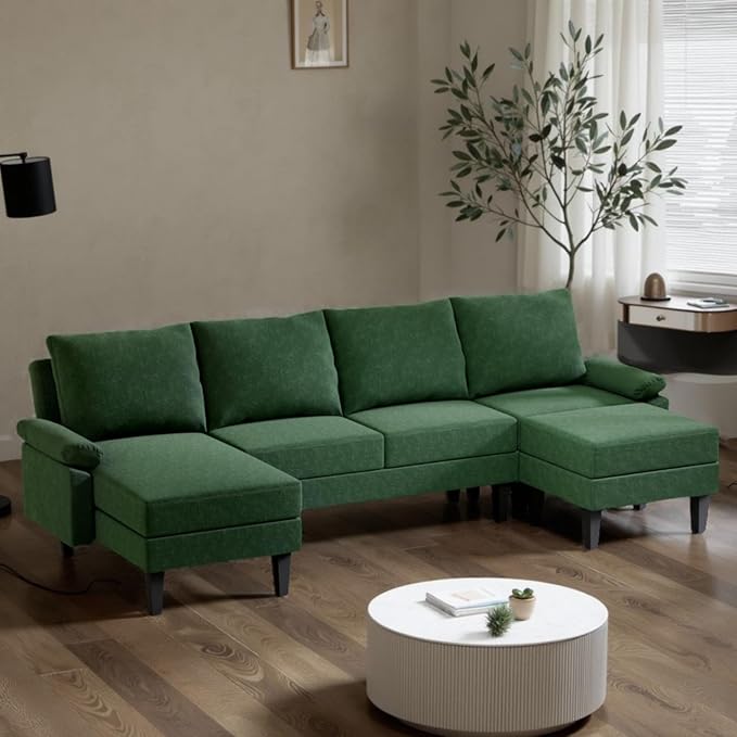 110 Inch U Shaped Sectional Couch - Image 6