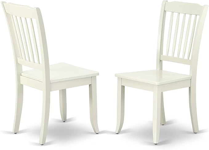 East West Furniture MZDA5-LWH-W 5 Piece Dining Table Set - Image 4