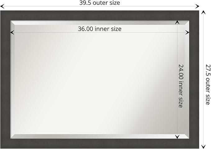 Amanti Art Silver Bathroom Mirror - Image 4