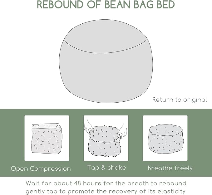 HIGOGOGO Giant Bean Bag Chair Bed - Image 7