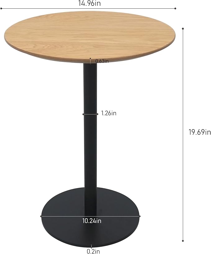Get Set Style Drink Table, Round End Table, Side Table, Modern Pedestal Table - Image 2