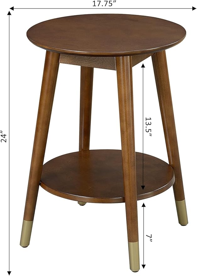 Convenience Concepts 7103050ES Wilson Mid Century Round End Table - Image 3