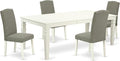 East West Furniture LGEN5-LWH-06 5 Piece Dining Set Includes a Rectangle Dining by EastWestFurniture