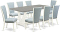 East West Furniture V097VE215-9 9 Piece Dining Set Includes a Rectangle Dining by EastWestFurniture